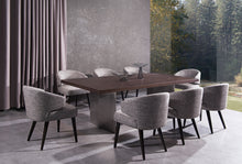Load image into Gallery viewer, 31&quot; Grey Fabric Dining Chair With Wood Legs