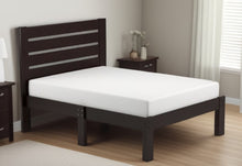 Load image into Gallery viewer, Popular Espresso Queen Size Slat Wood Bed
