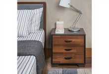 Load image into Gallery viewer, 19&quot; Espresso Three Drawers Nightstand