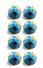 Load image into Gallery viewer, 1.5&quot; X 1.5&quot; X 1.5&quot; Blue Black And Yellow  Knobs 8 Pack
