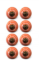 Load image into Gallery viewer, 1.5&quot; X 1.5&quot; X 1.5&quot; Bronze White And Orange  Knobs 8 Pack