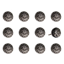 Load image into Gallery viewer, 1.5&quot; X 1.5&quot; X 1.5&quot; Black And Chrome  Knobs 12 Pack