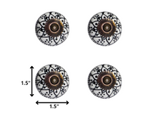 Load image into Gallery viewer, 1.5&quot; X 1.5&quot; X 1.5&quot; Black White Copper  Knobs 12 Pack
