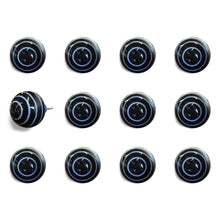 Load image into Gallery viewer, 1.5&quot; X 1.5&quot; X 1.5&quot; Black And Light Blue Knobs 12 Pack