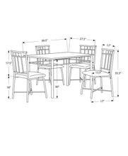 Load image into Gallery viewer, 61.5&quot; X 73.5&quot; X 101&quot; Black Metal Foam Polyurethane Leather Look Polyes  5Pcs Dining Set