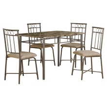 Load image into Gallery viewer, 63.5&quot; X 81&quot; X 101&quot; Cappuccino Microfiber Foam And Mdf  5Pcs Dining Set