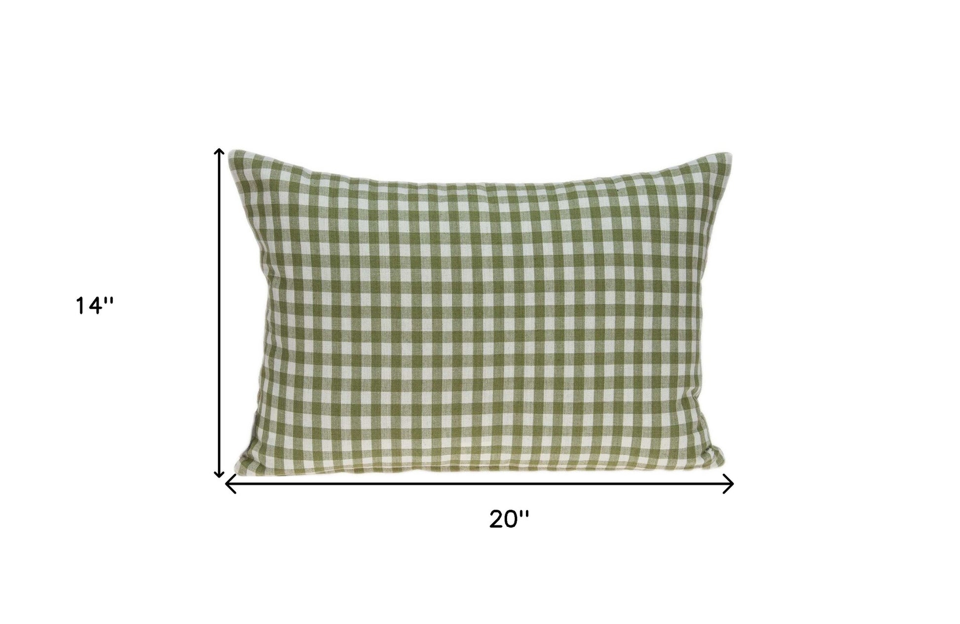 20" X 6" X 14" Tropical Green Pillow Cover With Poly Insert