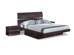 Solid Wood Queen Wood Brown Bed