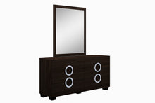 Load image into Gallery viewer, 18&quot; Brown Two Drawers Manufactured Wood Mirrored Nightstand