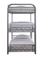 Load image into Gallery viewer, 42&quot; X 79&quot; X 74&quot; Silver Metal Triple Bunk Bed - Twin