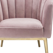 Load image into Gallery viewer, 31&quot; Pink And Copper Velvet Tufted Barrel Chair