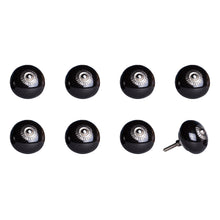 Load image into Gallery viewer, 1.5&quot; X 1.5&quot; X 1.5&quot; Ceramic Metal Black 8 Pack Knob