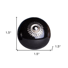 Load image into Gallery viewer, 1.5&quot; X 1.5&quot; X 1.5&quot; Ceramic Metal Black 12 Pack Knob