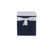 Load image into Gallery viewer, Foldable Navy Blue Fabric Lined Storage Basket