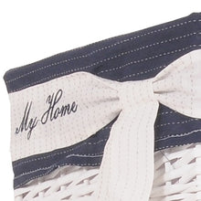 Load image into Gallery viewer, 14&quot; X 17.5&quot; X 19.5&quot; White blue rectangular willow Basket Set Of 5