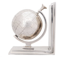 Load image into Gallery viewer, 4.5&quot; X 6.75&quot; X 7.75&quot; Alum Globe Bookend Set Of Two