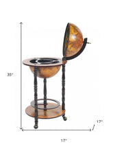 Load image into Gallery viewer, 17&quot; X 17&quot; X 35&quot; Globe Bar Table 330Mm 4 Legs Stand  Red