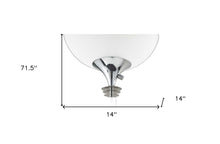 Load image into Gallery viewer, Modern Black Nickel Thick Pole Torchiere Floor Lamp