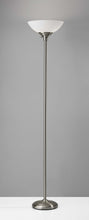 Load image into Gallery viewer, Shiny Antiqued Brass Metal Torchiere Floor Lamp