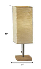 Load image into Gallery viewer, Wildside Paper Shade With Natural Wood Table Lamp