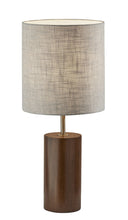 Load image into Gallery viewer, Natural Wood Circular Block Table Lamp