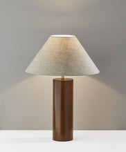 Load image into Gallery viewer, Canopy Black Wood Block Table Lamp