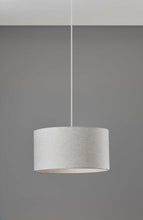 Load image into Gallery viewer, Burlap Fabric Light Brown Electric Drum Pendant Lamp