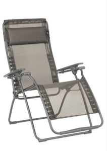 28" Graphite and Gray Metal Zero Gravity Chair