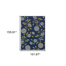 Load image into Gallery viewer, 5&#39; X 5&#39; Blue and Green Floral Indoor Outdoor Area Rug