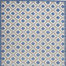 Load image into Gallery viewer, 4&#39; X 6&#39; Blue And Gray Geometric Indoor Outdoor Area Rug
