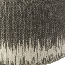 Load image into Gallery viewer, 20&quot; Charcoal Cotton Abstract Pouf Ottoman