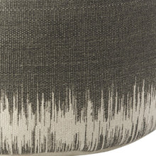 Load image into Gallery viewer, 20&quot; Charcoal Cotton Abstract Pouf Ottoman