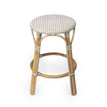 Load image into Gallery viewer, 24&quot; Beige Rattan Backless Bar Chair