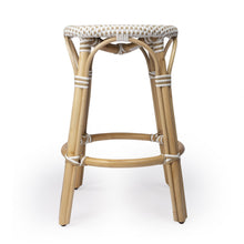 Load image into Gallery viewer, 24&quot; Beige Rattan Backless Bar Chair