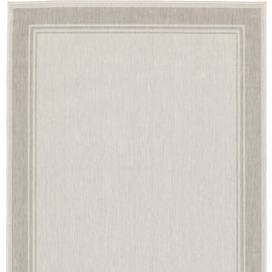 5' x 7' Gray and Ivory Indoor Outdoor Area Rug
