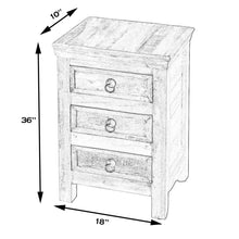 Load image into Gallery viewer, 16&quot; Modern Rustic Three Drawer Accent Chest