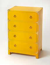 Load image into Gallery viewer, 24&quot; Yellow Solid Wood Four Drawer Dresser