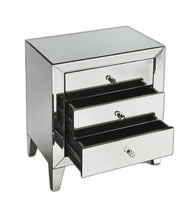 Load image into Gallery viewer, 24&quot; Clear Glass Three Drawer Chest