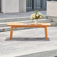 Load image into Gallery viewer, Natural Wood Outdoor Rectangular Coffee Table