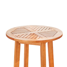 Load image into Gallery viewer, 42&quot; Natural Eucalyptus Slat Wood Outdoor Round Bar Table