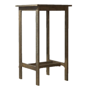 Distressed Grey Square Bar Table