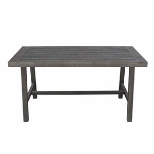 Dark Grey Dining Table With Leg Support