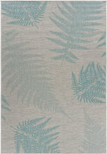 Load image into Gallery viewer, 8&#39; X 10&#39; Gray Leaves Indoor Outdoor Area Rug