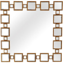 Load image into Gallery viewer, 32&quot; Gold Square Framed Accent Mirror