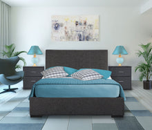 Load image into Gallery viewer, Black Upholstered Queen Platform Bed