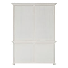 Load image into Gallery viewer, 87&quot; White Solid Wood Side Board with Hutch