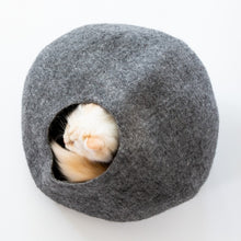 Load image into Gallery viewer, Heather Grey Cat Cave Bed