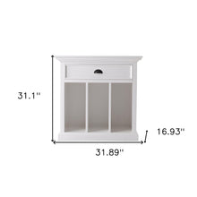 Load image into Gallery viewer, 31&quot; Distressed White Wood Nightstand with Dividers