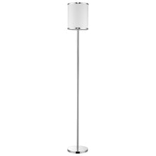 Load image into Gallery viewer, 65&quot; Chrome Traditional Shaped Floor Lamp With White Drum Shade
