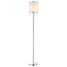 Load image into Gallery viewer, 65&quot; Chrome Traditional Shaped Floor Lamp With White Drum Shade